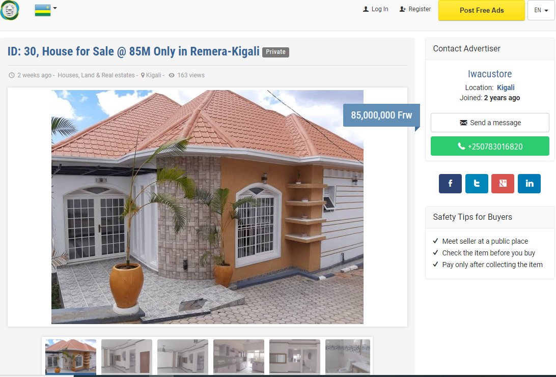 iwacustore's tweet photo. New and modern design house for sale in Kigali
https://t.co/N6TMgoGB0j https://t.co/4zL21Nd0Nn