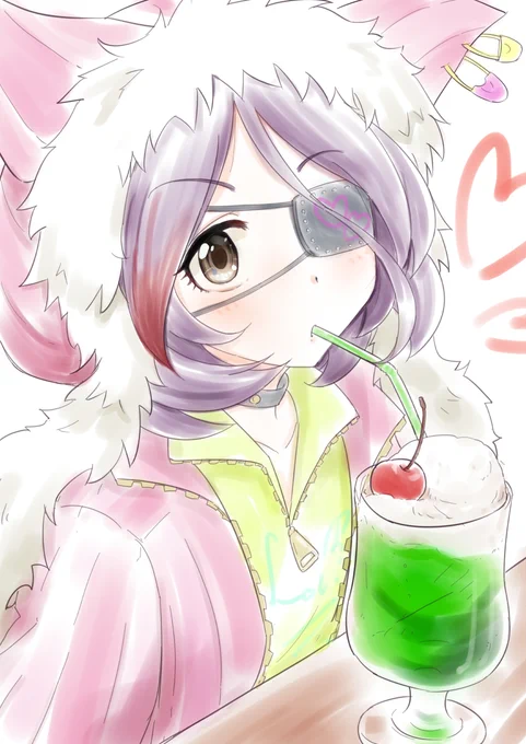 #毎月30日は美玲の日#早坂美玲#デレステ 「ウチは冬でもメロンソーダだぞ!」私もこの年になってもメロンソーダ(クリームソーダ)が好きです(^^ 