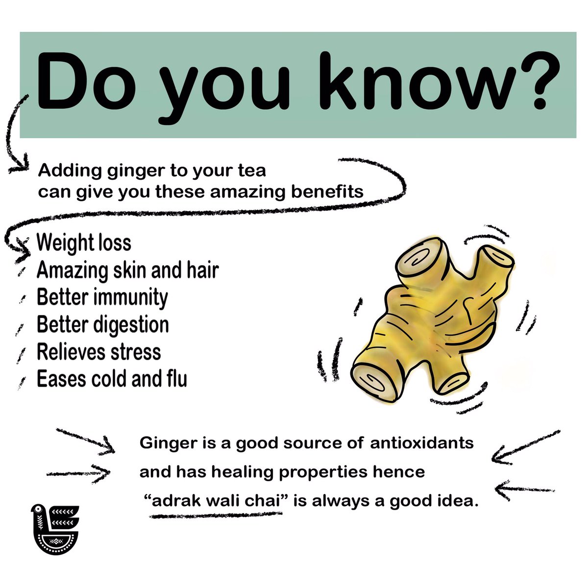 cybertapri's tweet photo. Visit https://t.co/DHWjntQQEB for more.
.
.
#facts #factsdaily #gingertea #adrakwalichai #doyouknow #chaifacts #chai #chailover #tea #tealovers #teatime #teafacts #ginger #health #healthyfood #food #nutrition #weekend #weekendvibes #saturdayvibes #saturdaymotivation #cybertapri https://t.co/yLuht06O1M