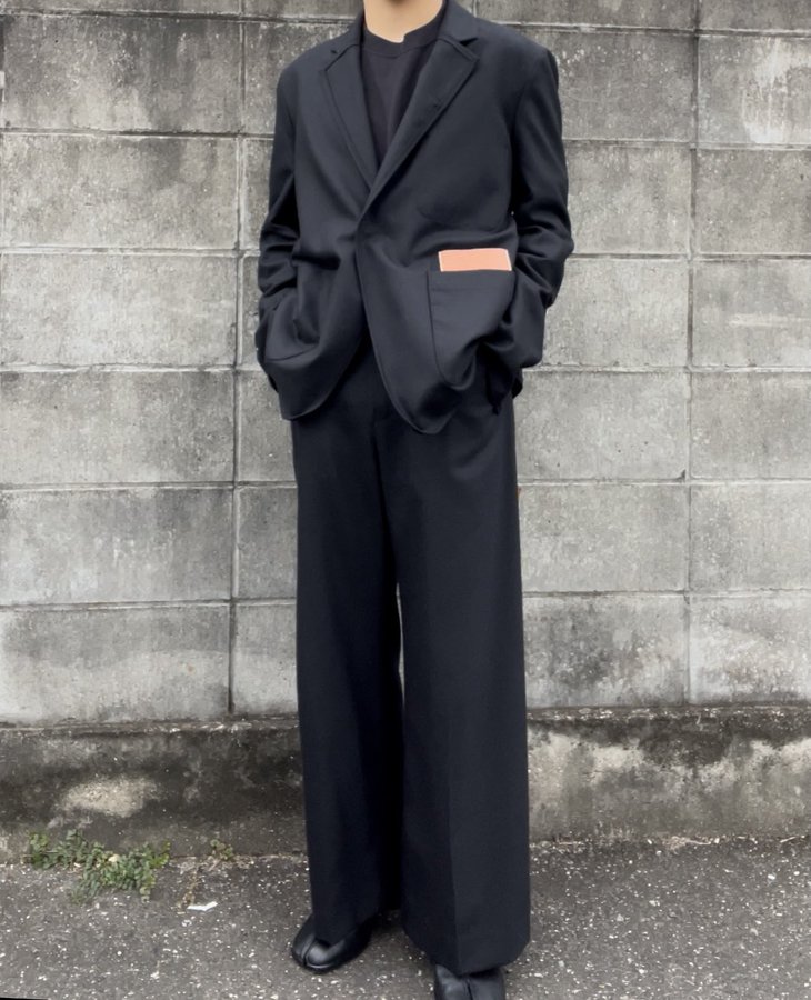 柔らかい sunsea 21aw セットアップ シャツ パンツ スラックス ウール