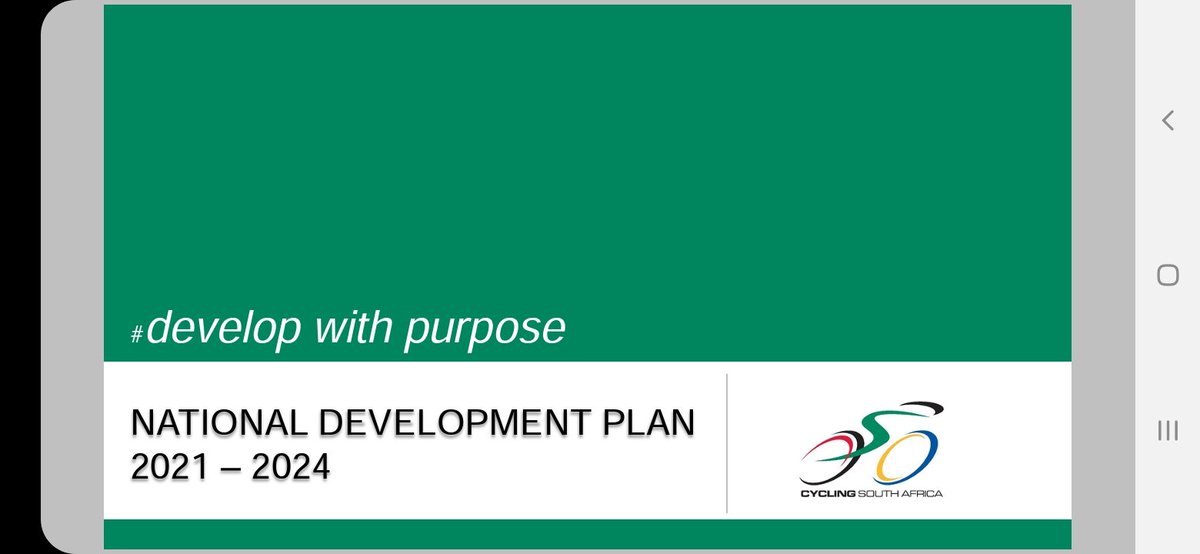 IanGoetham's tweet image. 1) @Cycling_SA @SchoolCyclingSA Many challenges and resources are a problem. Our National Development Plan - #DevelopWithPurpose can be perused and please circulate far and wide in order to achieve a common goal.