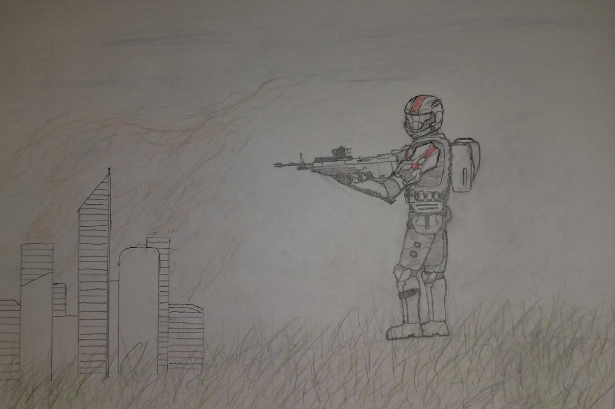 ScorchAnimation's tweet image. My first time drawing in a while, did this for my art class