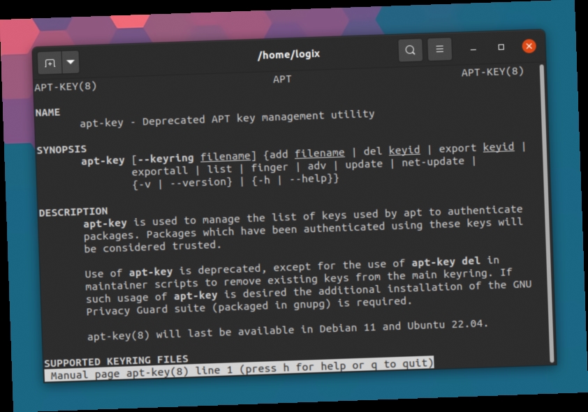 ubuntu using curl to download file using ""aptkey add" / Twitter