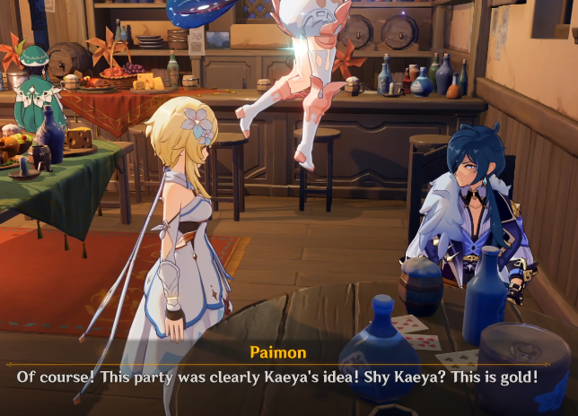 Maybe he's just embarrassed about it? Maybe he's afraid things will be awkward, maybe he's afraid to BE closer to some one after what happened with his brother and father. Look at him he's basically hiding in the corner of the tavern