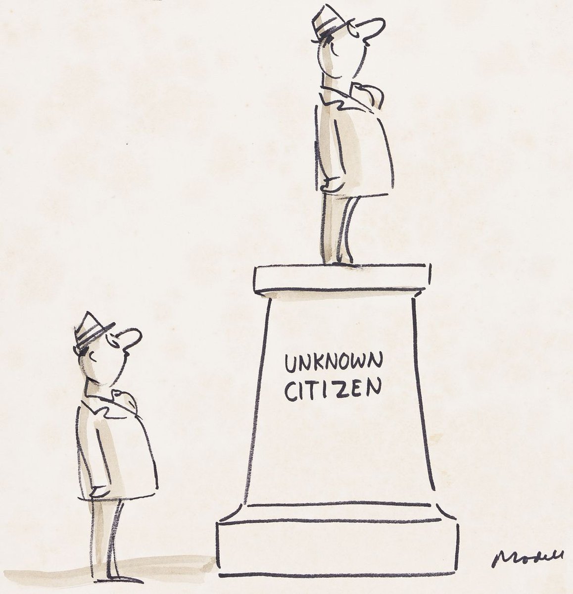 doc_nad's tweet photo. Original art.
Frank Modell's Unknown Citizen https://t.co/B5pThmxzo5 #FrankModell #TheNewYorker https://t.co/gDVe2UhV9u
