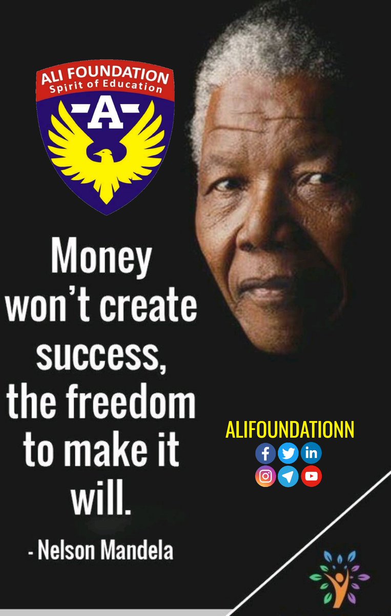 AliFoundationN's tweet photo. #AliFoundationN #AliFoundation #money #not #create #success #but #freedom #leaderscreateleaders #inspireyourself #motivationalquote #leadership #inspiration #entrepreneurship #entrepreneur #motivation #coaching #growth #goals #leadershipdevelopment #encourageothers https://t.co/6uWiwxcycx