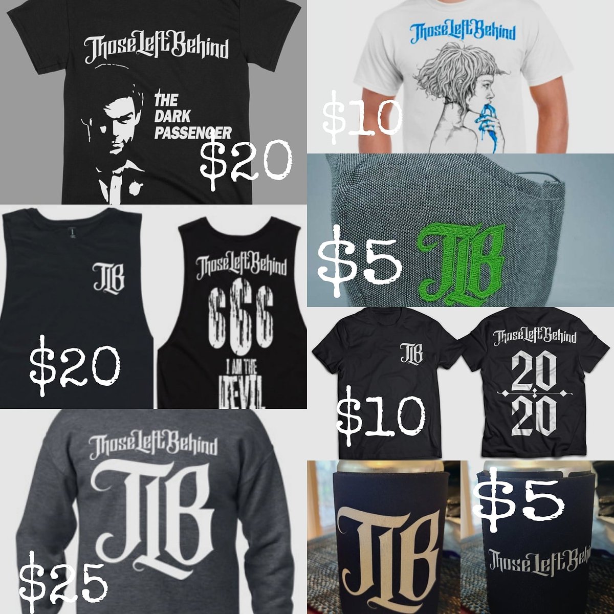 Massive sale on our merch site to help us pay for our next single #fk2020
Stuff starting from $5
those-left-behind-band.square.site