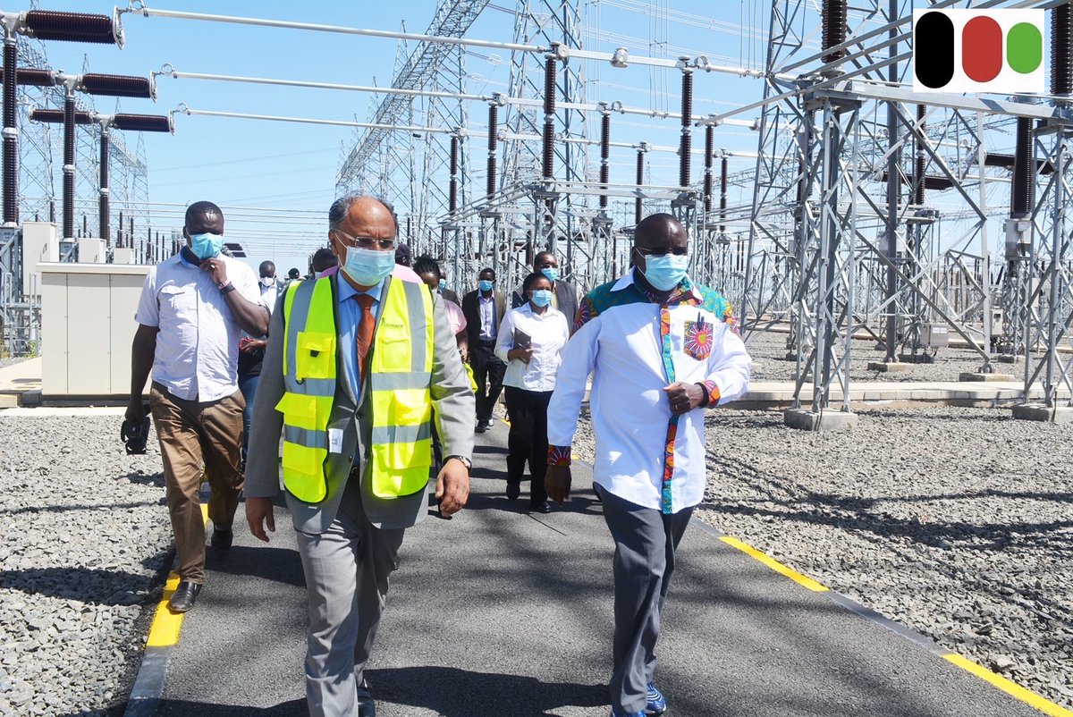 GDUDelivery's tweet photo. A team of PSs visited Kajiado County to inspect National Government projects and assess compliance with Covid prevention protocols in schools. Visited projects included Isinya Power sub-station, the Kenya-Tanzania power transmission line and Police and Prisons housing project https://t.co/gb7ZnHBMRQ