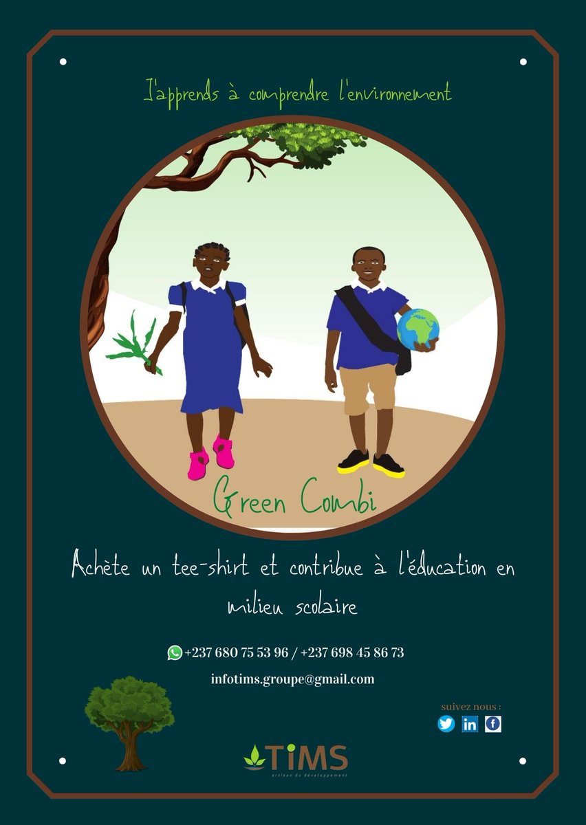 TimsOfficiel's tweet photo. #TIMS
#Education au Développement durable
#Education à l'Environnement
#Projet #Green #Combi https://t.co/YvwVwkcWEc
