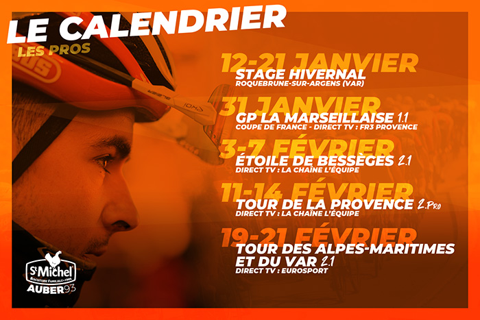 aubervilliers93's tweet photo. Le vélo s’invite chez vous
Suivez la saison de @Auber93Cyclisme, l’équipe professionnelle cycliste d’#Aubervilliers, sur les routes de France. Première course ce dimanche 31 janvier à Marseille pour le @gplmarseillaise.
https://t.co/5mgNoJEdIz
#sport #velo https://t.co/TUbvXwHqNO