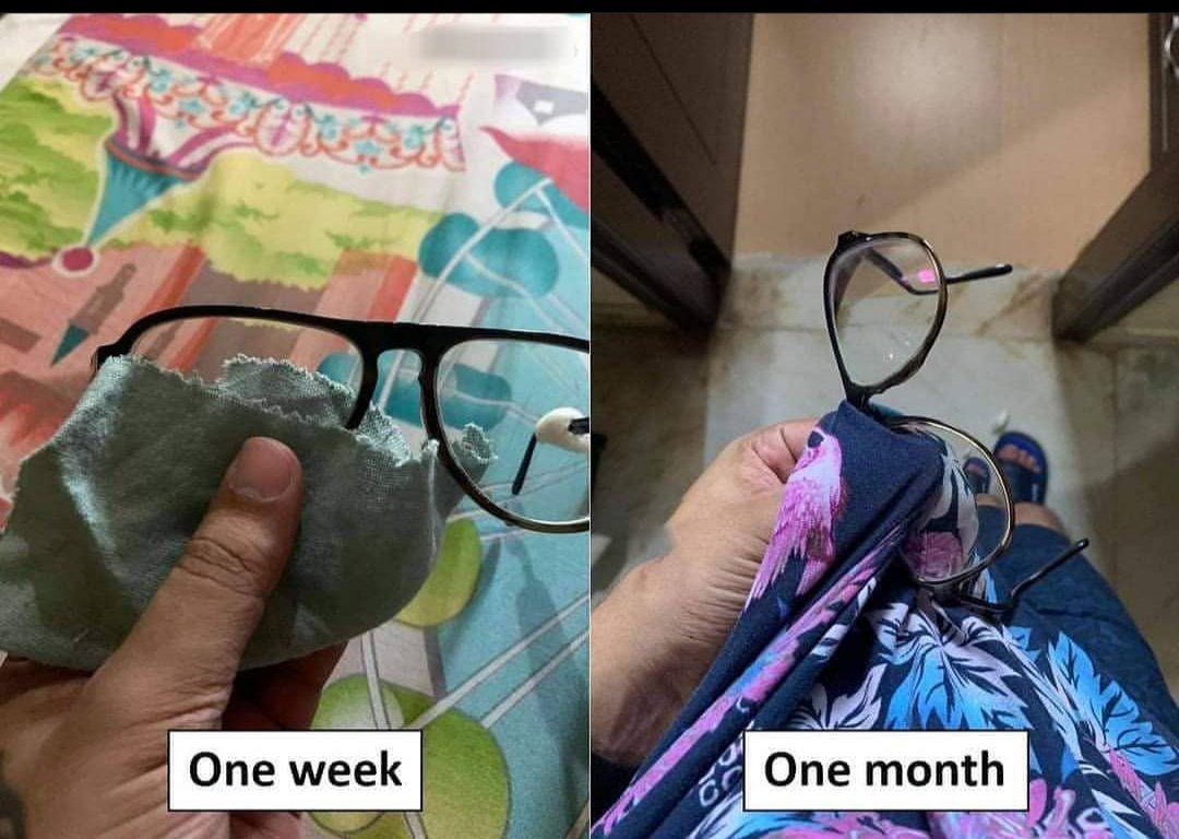 You never have to do this, you have to do it selvet to clean it, because scratches can come when you clean the clothes, which causes problems in the vision might be possible.
#donot 
#optometry 
#VisionUpdates 
#dailynews