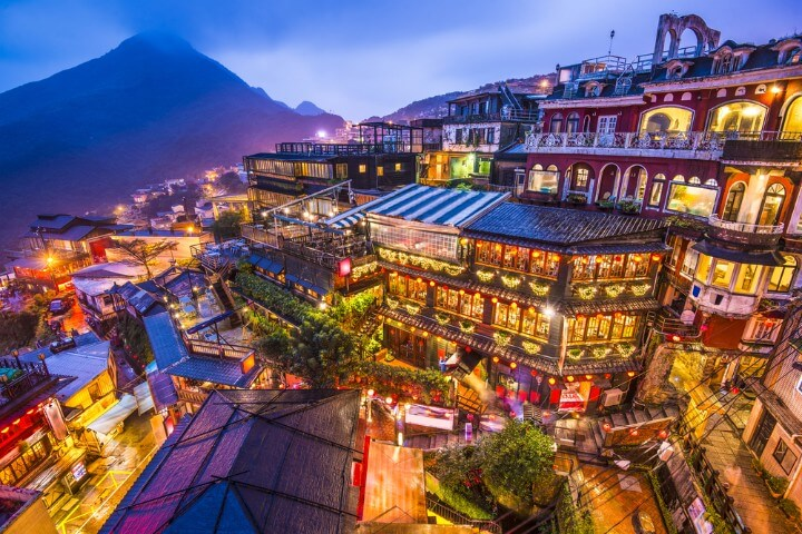 48/ Some people think Jiufen, a mountainside village north of Taipei, was the inspiration for the village in Spirited Away. Jiu-Fen means "nine portions" and the name comes from the village wanting nine portions every time there was a new shipment in port