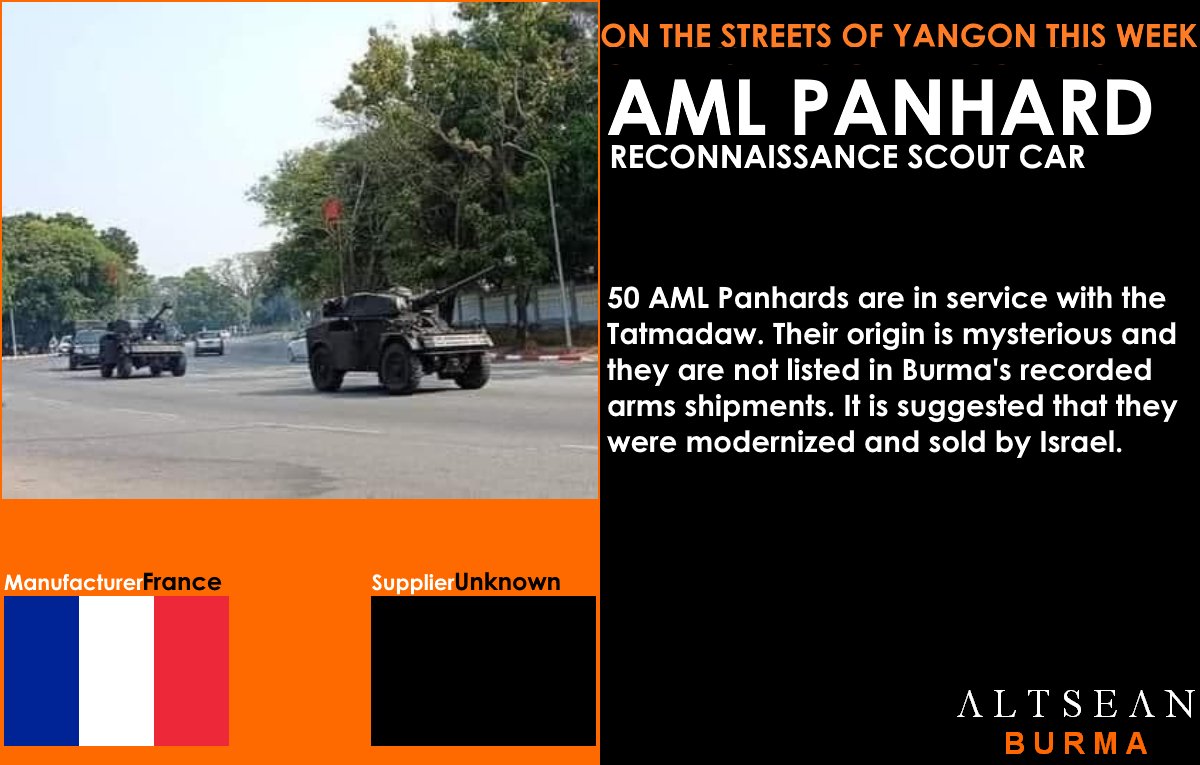 (3) the AML Panhard: scout car from  #France. Suspected point of sale  #Israel.