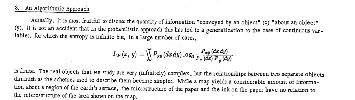 nntaleb's tweet photo. The great A. N. Komogorov's  "information abt X conveyed by Y". Entropy is a much more rigorous metric of association than correlation. See in thread w/Andrey Nikolaevich's algorithmic complexity.

A reminder of the "Supreme Rigor of the Russian School of Probability". https://t.co/qkfRwVSzGh