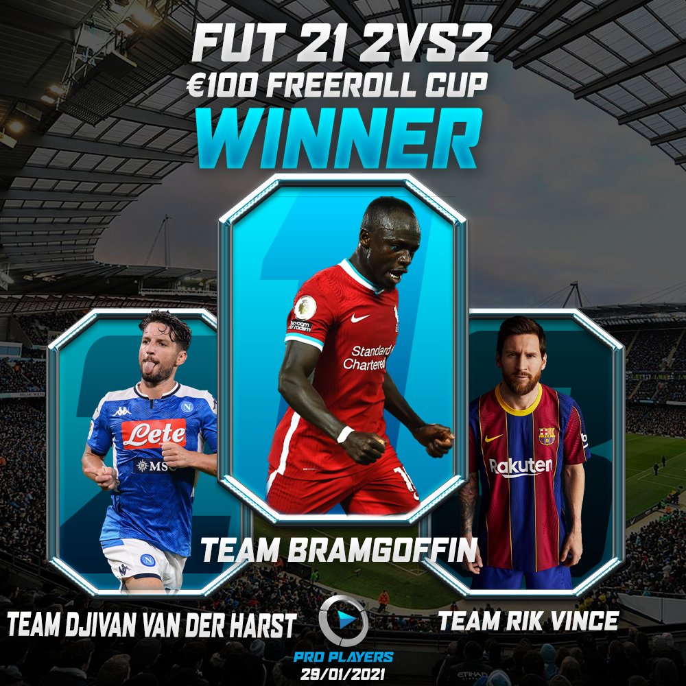 proplayersNL's tweet photo. TEAM BRAMGOFFIN IS BACK!⁠
⁠
Big win.

#ProPlayers #eSports #Playstation #FIFA #Toernooi #Online #Gaming #Game #Videogame #Winner #Play #Win #Cash #Games #Tournament #fut #PS4 #ProClubs #RocketLeague #FIFA21 #PS5 #COD #Warzone #CallOfDuty #FUT #FUT21 https://t.co/DdKsqHWd4S