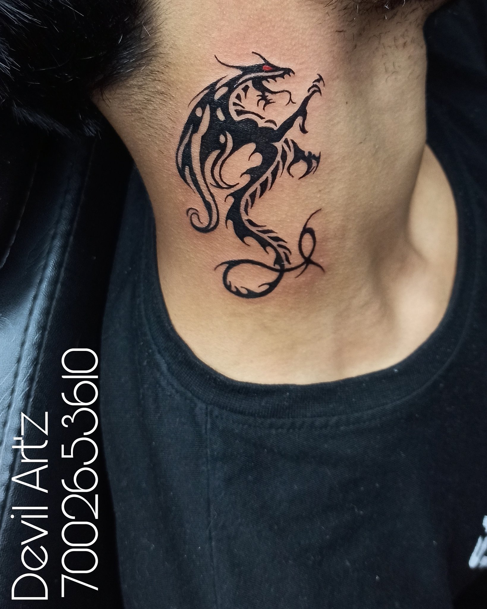 29 Pretty Dragon Neck Tattoos