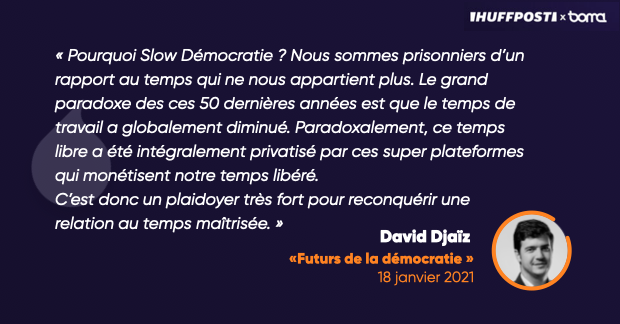 bomafrance's tweet photo. Auteur de Slow Démocratie @DavidDjaiz nous éclaire lors de "Futurs de la démocratie"  
>>  https://t.co/2MWbxd6nFE @LeHuffPost https://t.co/s2KSGybclf