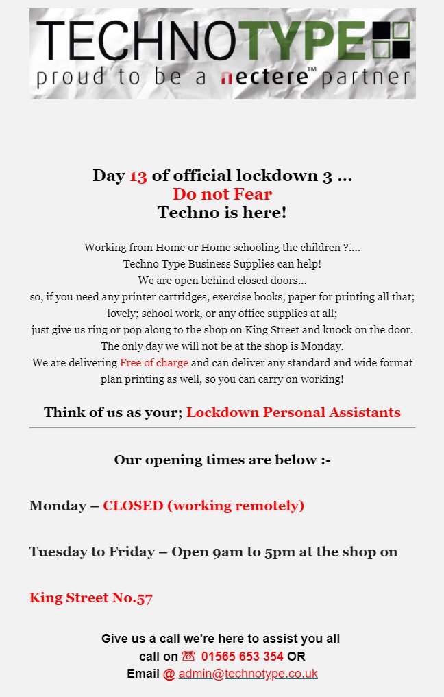 Current Opening Times