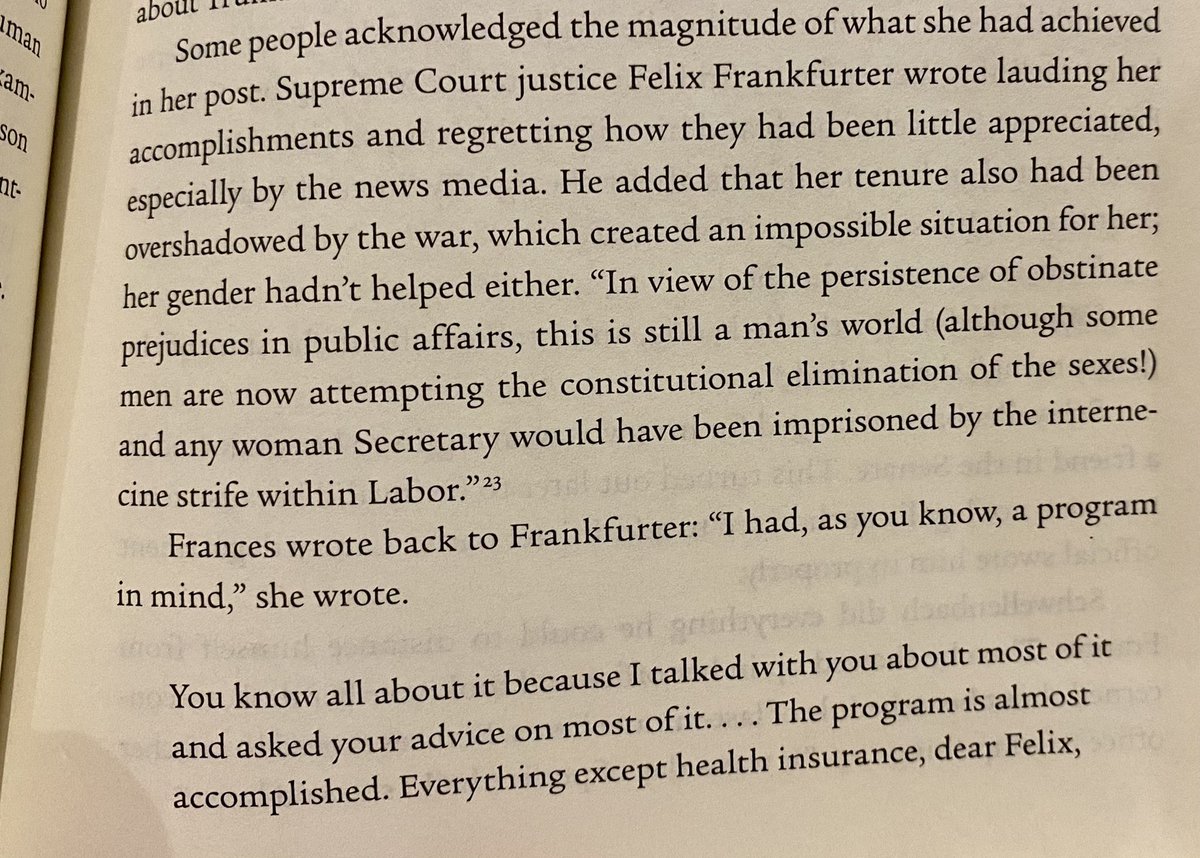 she did successfully resign after FDR passed away and Truman took office. I haven’t said much about it but her gender had subjected her to much criticism, especially by press and other politicians ... she never complained and kept doing her job. here’s someone who understood her.