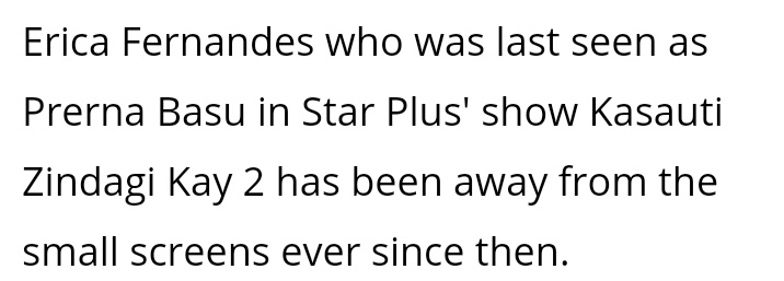 Janhavi09940886's tweet photo. Report out by @tellychakkar about Erica farnandes upcoming shoot update but I like this article more 😊 because reporters use to #prernabasu name this name many paricians fight back against @ektarkapoor and old them, haters so i very Happy for this
#parthsamthaan #anuragbasu https://t.co/vVGAQbiGz0