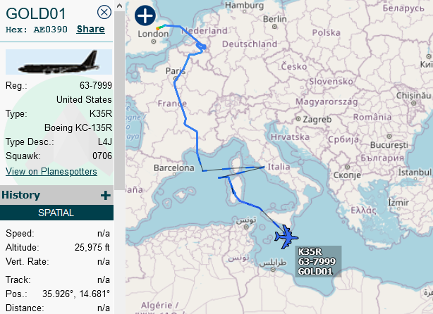 SirListenalot's tweet photo. #KC135 #GOLD01 out of Mildenhall picked up three Belgian AF #F16's as #BAF501-503 from Kleine Brogel. #BAF503 rtb. https://t.co/ZRAhlusLDd