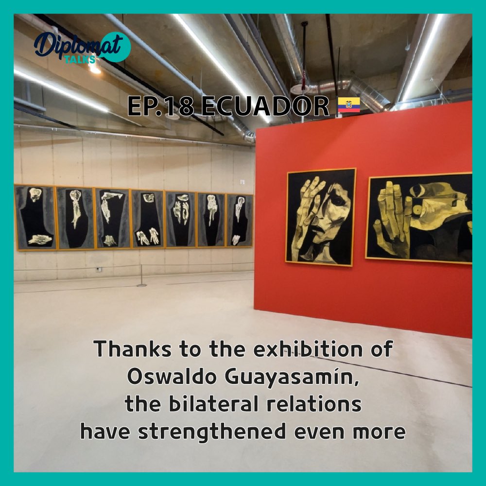 Diplomat_talks's tweet photo. With the 1st exhibition of Oswaldo Guayasamín in Korea,
his pieces resonate with Koreans
whose history has also been in severe pain

Chief of the Diplomatic Mission of Ecuador in Korea, Johnny D. Reinoso-Vásquez
will talk long-lasting bilateral relations between Korea and Ecuador https://t.co/TrkpBDh8AY