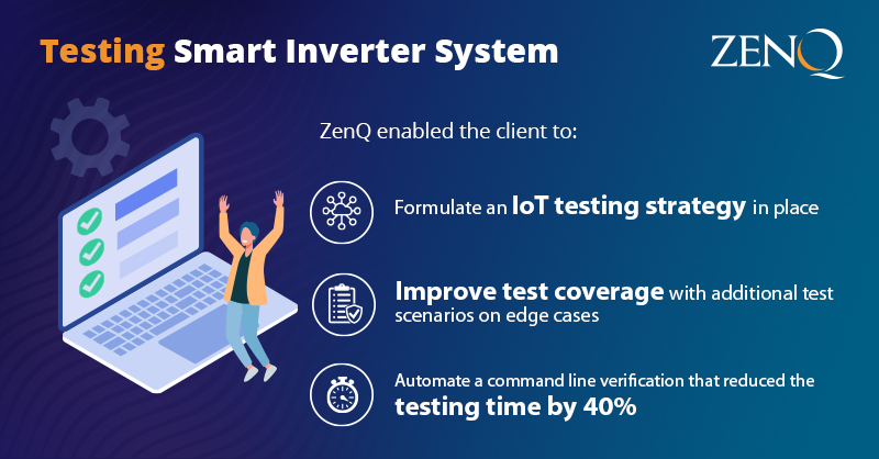 ZenQInc's tweet image. #IoT Testing is going to be the next most wanted software testing techniques in 2021. We worked with one of our clients and helped them set up a full test coverage, involving #IEEE 2030.5 standard bit.ly/3nQUEpz

#SmartDeviceTesting #SmartInverterSystem #IEEEstandards