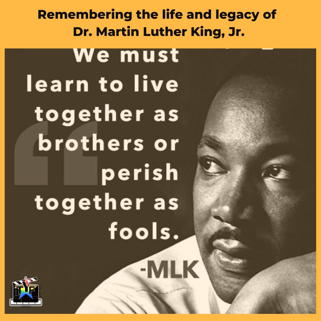 tyfcoaching's tweet photo. Remembering the life and legacy of Dr. Martin Luther King, Jr. today. There’s never been a more vital time to operate in love for one another &amp; find peace even in our differences. Praying for our country, our community &amp; all of you. 
~CoachBJGianni ✌🏽😘
#MLK #ChooseLove #Peace https://t.co/Ttafj1rqyy