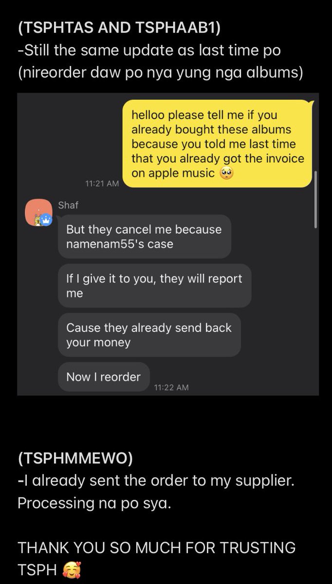 Teudoongiekshop's tweet photo. TSPH UPDATE as of january 18
#TSPHUPDATES THANK YOU SO MUCH FOR UNDERSTANDING MU SITUATION PO. KEEPSAFE PO SATING LAHAT AND GODBLESS 🥰 https://t.co/oHRpApKNxX