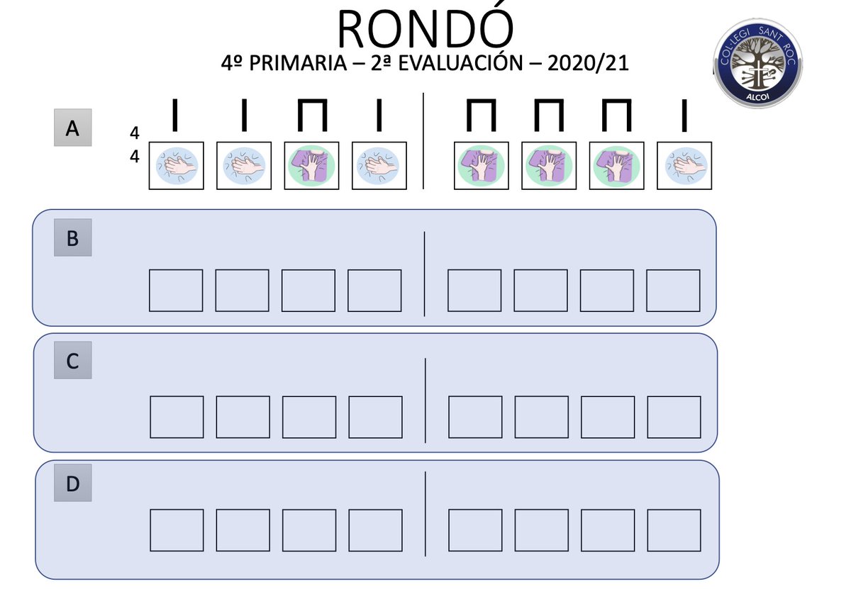 MusicPrimaria's tweet photo. Trabajamos la forma musical RONDÓ con la dinámica cooperativa 1-2-4 https://t.co/gNqcStWjhk https://t.co/cxBzSD54EJ