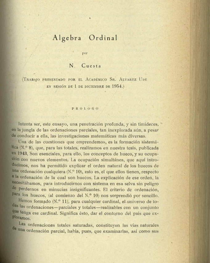 LGcommaI's tweet photo. #History
#Mathematics
New #preprint (arXiv:2101.05805) claims #Spanish mathematician #NorbertoCuesta described #SurrealNumbers twenty years before #Conway, in a little-known publication in the 1954 volume of Revista de la Real Academia de Ciencias Exactas, Fisicas et Naturales: https://t.co/GDISF466xO