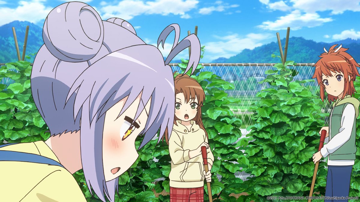 [애니플러스 1/18 23:00 방송 『논논비요리 논스톱』 2화 "호타루가 어른스러웠다?"] - 일요일에 렌게에게 '채소 모종을 심을 건데 도와줘'라고 한...