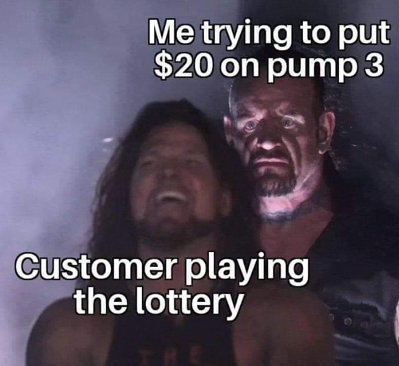 MensHumor's tweet photo. Having to get gas less often and STILL this dude every time. https://t.co/7tnyf12W86