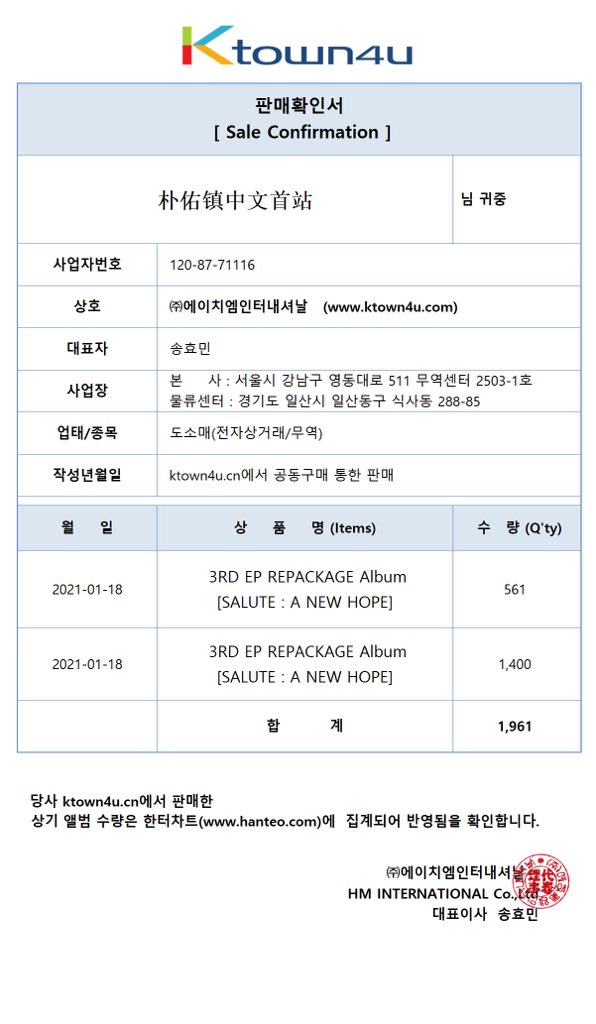 ParkWooJin_CN's tweet photo. 【朴佑镇中文首站《SALUTE：A NEW HOPE》专辑代购下单证明】

本次AB6IX《SALUTE：A NEW HOPE》专辑代购本站直邮+不运回共计下单3355张，其中K4运回专辑561张，不运回专辑1400张；OTK运回专辑1394张。全部记入首日销量，并在榜单实时反应。#박우진 #PARKWOOJIN #AB6IX https://t.co/oJzN6EB2Ee