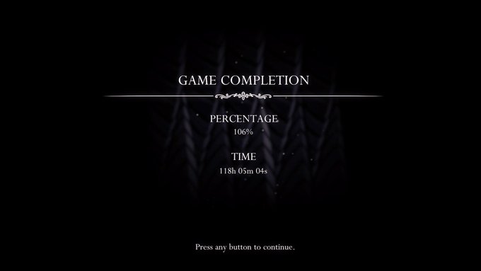 Look at this world record speedrun time 🙃🙃🙃 #HollowKnight https://t.co/dB2Tncy6j7<a href="/tag/hollowknight"class="tags">#HollowKnight</a>