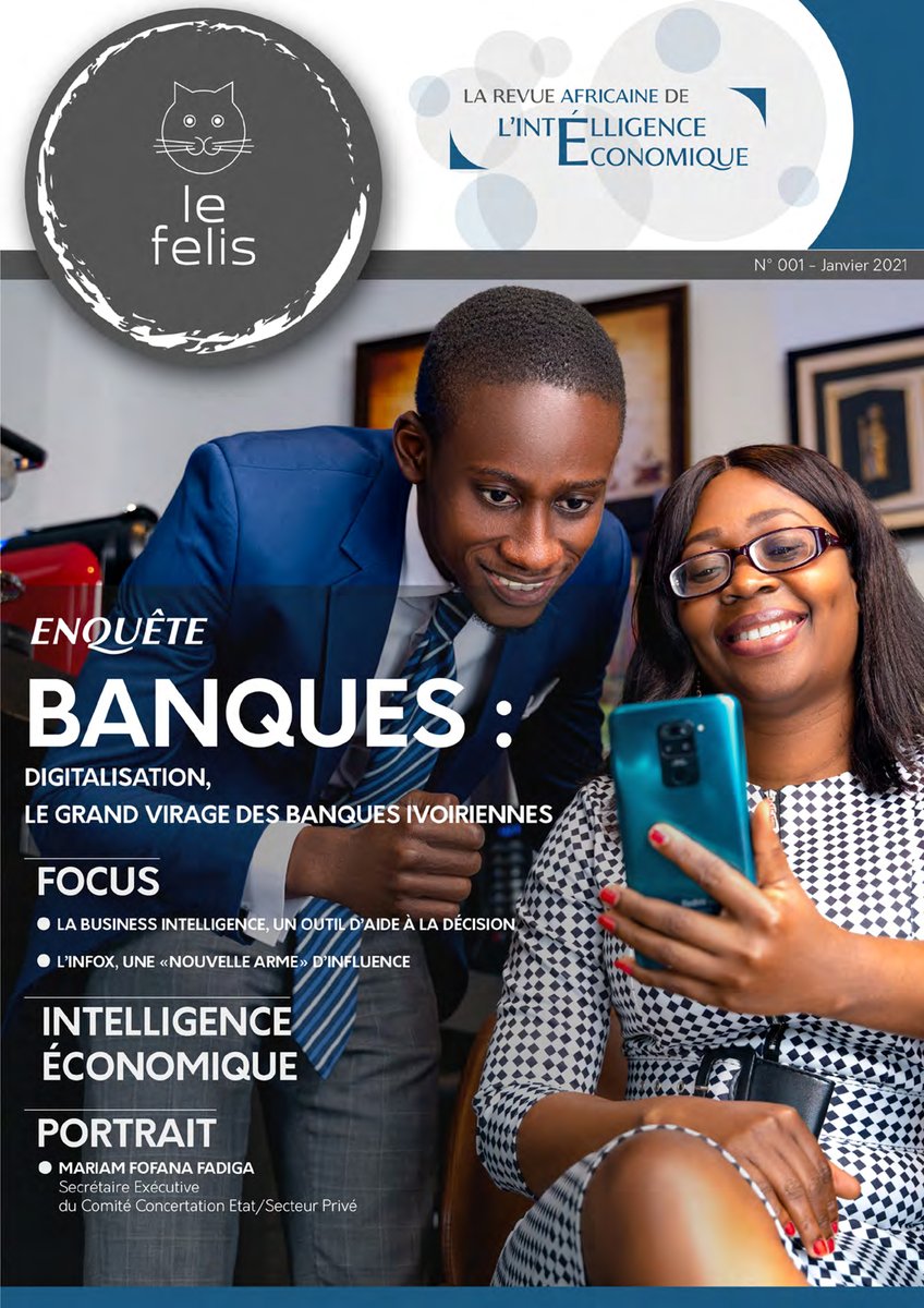 teligenx's tweet photo. La #revue de l’intelligence économique africaine est officiellement disponible.
Dénommée Le Felis, elle est axée essentiellement sur l#intelligenceéconomique et se dévoile comme le vecteur de cette démarche 
Retrouvez la sur https://t.co/hpVreRPHPV
#banque #enquete #innovation https://t.co/iEZO5UXGvx