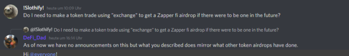 Lastly there's  @zapper_fi, the place you go to for keeping track of where your shitcoins are currently parked.Wrapping  $ETH into  $WETH is the cheapest option that should make you eligible for an eventual airdrop. Pic taken from their discord.