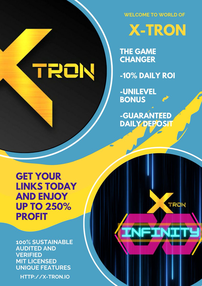 XTronOfficial's tweet photo. What are you waiting for? Join now and get up to 250% of your deposit! 🌏🚀 #XTRON #cryptocurrency
#TRON
link: https://t.co/PcdHf0o6A3 https://t.co/XCbNBw00Tz