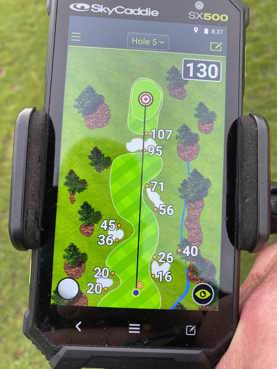 Hole 5 at the lovely <a href="/Moorparkgolf/">Moor Park Golf Club</a> , five lovely well placed fairway bunkers , do you take the first three on just to gain a few yards or lay up to leave just a 130yard shot to the green ? #planyourstratergyonthetee in seconds #cantreachcantbein #saveshots