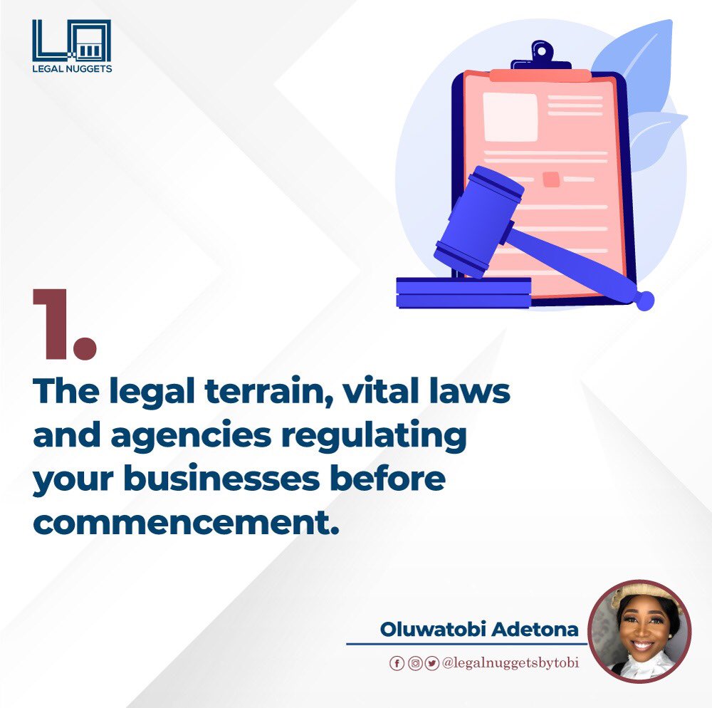 Many Startups and Entrepreneurs vastly underestimate how much legal expertise they need for their businesses.Read thread to stay enlightened #LegalnuggetsbyTobi  #law  #legal  #business  #startup  #startupbusiness  #fintech  #finance  #startupadvice  #Entrepreneur  #contentmarketing