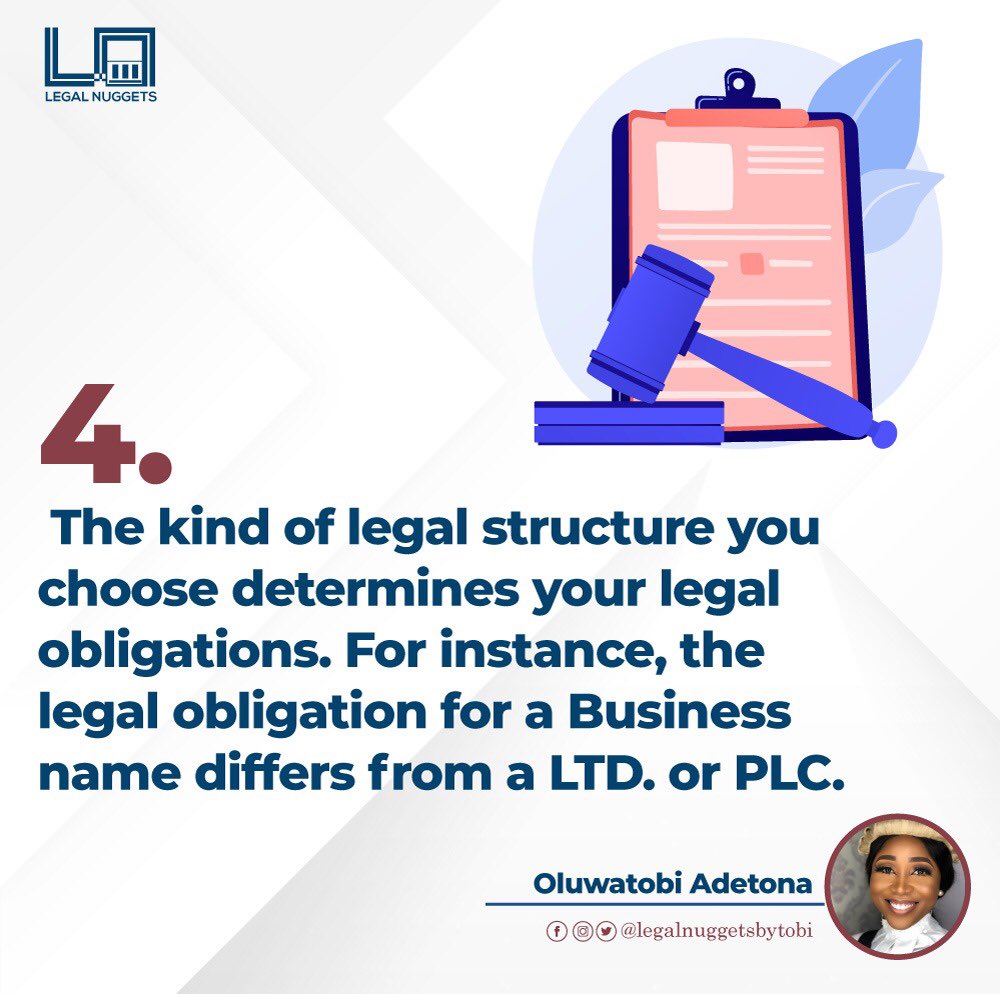 PS: Before you start that business today and if you have a business running, never underestimate the importance of legal expertise. Don’t forget to like and share with othersEnjoy a wonderful week #legalnuggetsbytobi  #legalnuggets  #law  #legal  #business  #mondaythoughts