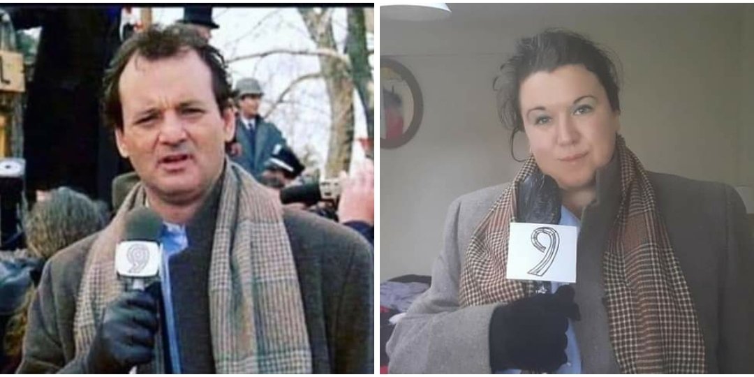 My lovely, hilarious, not-on-Twitter sister has been keeping us entertained for months with her  #MovieMonday pics, and she has allowed me to share some with you. (Thread) #furloughantics  #moviemondays  #lovemysis