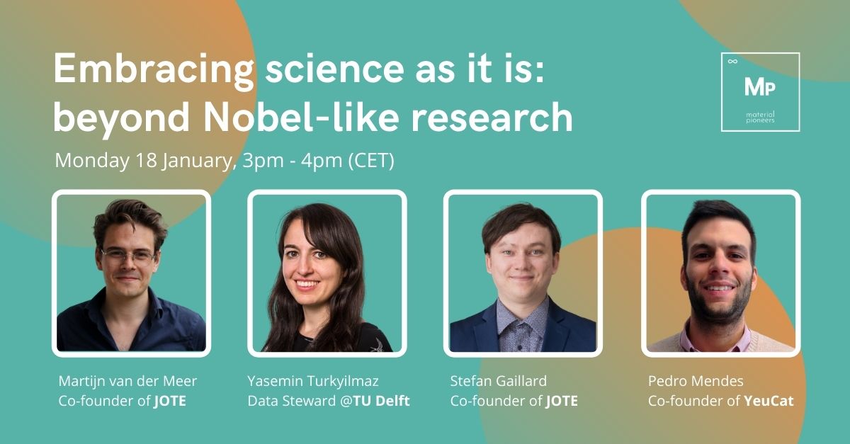 How do you define the value of your research?👨🏽‍🔬👩‍💻
Today at 3 PM we will discuss science, academia, and the reason why sometimes they don't advance at the same pace.
Join us and share your ideas!
Register at lnkd.in/gBirvaB

<a href="/YEuCat/">YEuCat</a> <a href="/YaseminTurkyilm/">Yasemin Turkyilmaz</a> <a href="/jtrialerror/">Journal of Trial and Error</a>