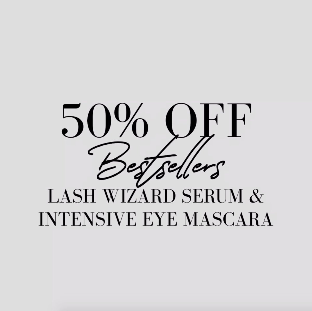 FlawlessLLashes's tweet photo. 50% off our best selling salon at home products🌟

USE CODE: flawless lashes

Lash Wizard Serum &amp; Intensive Eye Mascara can help you to keep your lashes healthy and growing if you're unable to have eyelash extensions at this time

SALE LASTS 48 HOURS⏰

https://t.co/9iCNHud0FR https://t.co/lKKnoMeKDR