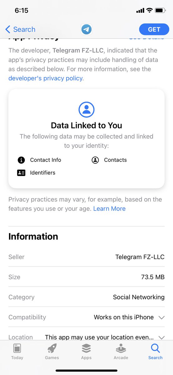 Loved the summary of security policy of apps on AppStore.

#WhatsApp vs #Signal vs #Telegram