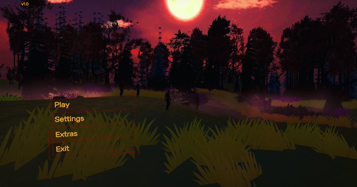 Bad_Banana_Dev's tweet photo. Menu screen.
.
.
.
.
.
.
.
.
#Devlog #Unity #Gamedev #Madewithunity #Indiedev #Zombieshooter #Android #Developer #Zombiefps #Day28 https://t.co/lJSFO4W9lz