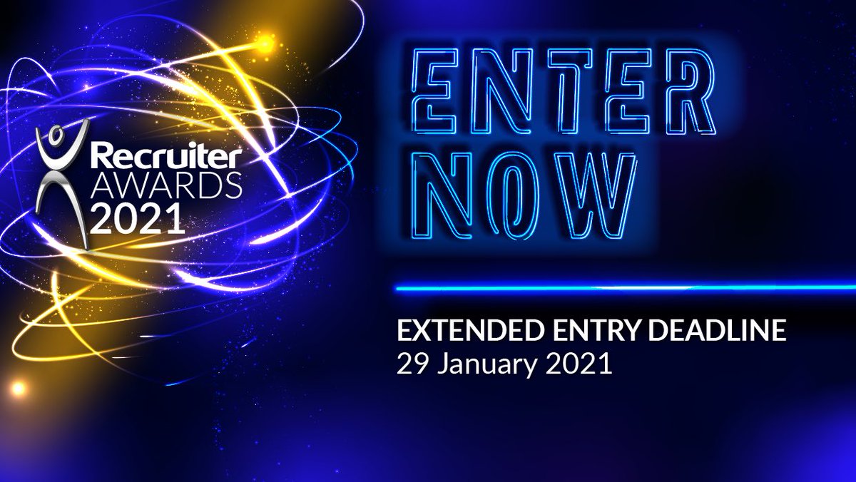 Entry deadline extended - great opportunity to showcase ⁦<a href="/RecruiterMag/">Recruiter Magazine</a>⁩