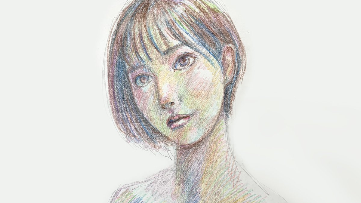 シロ46 En Twitter 色鉛筆画 イラスト ショートカットの女性 メイキング を公開しました T Co Bjhd5c0asu 色鉛筆で描いたアナログイラストのメイキングです リアルタッチの描き方 塗り方のコツなど 絵に興味ある方はぜひチャンネル登録お願いし