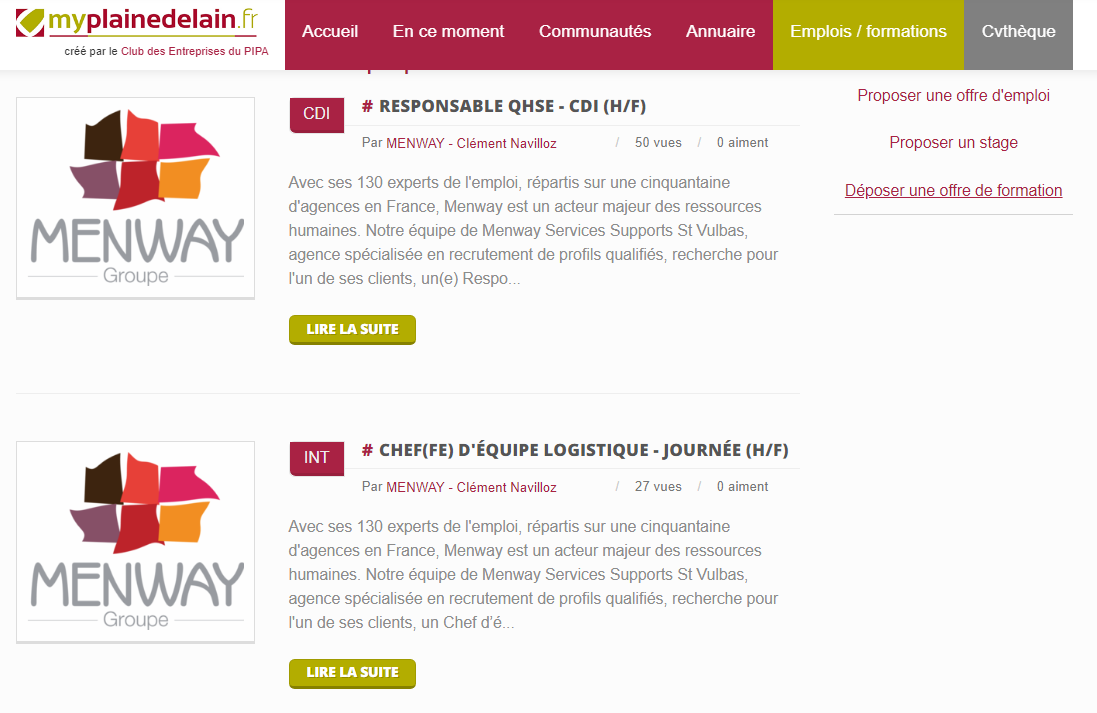 PipaClub's tweet image. [#emploi] Vous souhaitez travailler sur la #plainedelain ? Près de 120 offres disponibles ce matin... tout type de contrat, tout métier, tout secteur d'activité. 🧐 A consulter sur ➡️myplainedelain.fr/emplois
Pour recevoir les offres, inscrivez-vous sur MYplainedelain.fr
