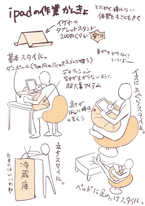 iPadの作業には段ボールがあるといい?‍♀️?‍♀️ 